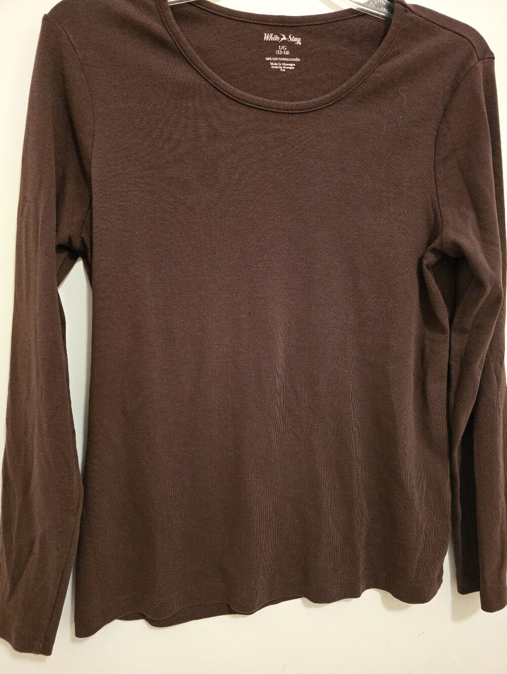 White Stag Women's Long-Sleeve Crewneck Top — Brown